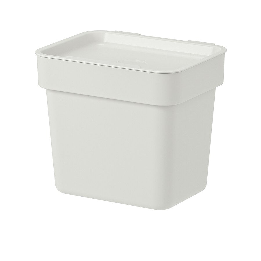 HALLBAR bin with lid 3L (light grey)