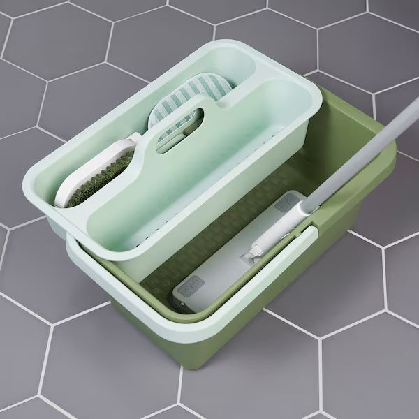 IKEA PEPPRIG Cleaning Bucket with Caddy, Green - Modular Living