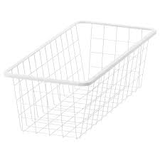 Ikea JONAXEL Wire Basket, 25x51x15 cm, White - Modular Living