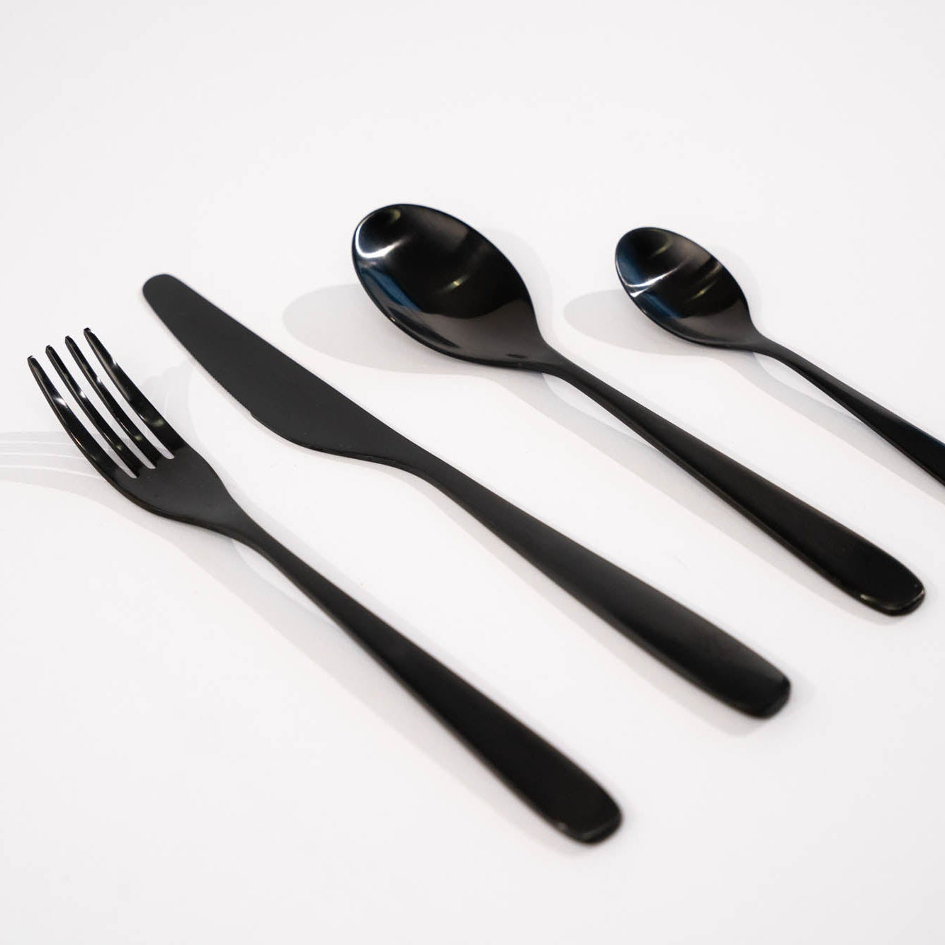 TILLAGD 24-piece cutlery set, black