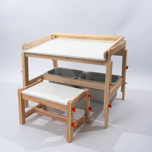 FLISAT Adjustable Child Bench – Solid Wood