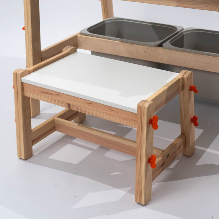 FLISAT Adjustable Child Bench – Solid Wood