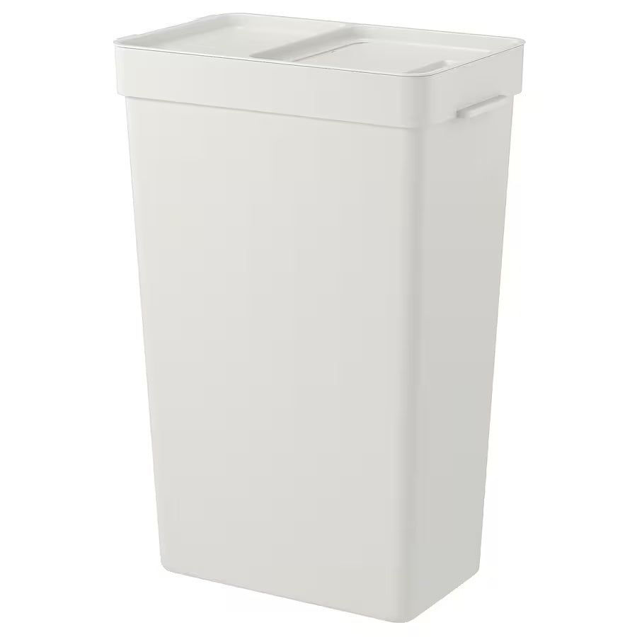 HALLBAR bin with lid 35L (light grey)