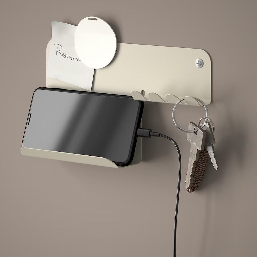 HAVREKROSS wall organiser with hooks 23x13 (beige)