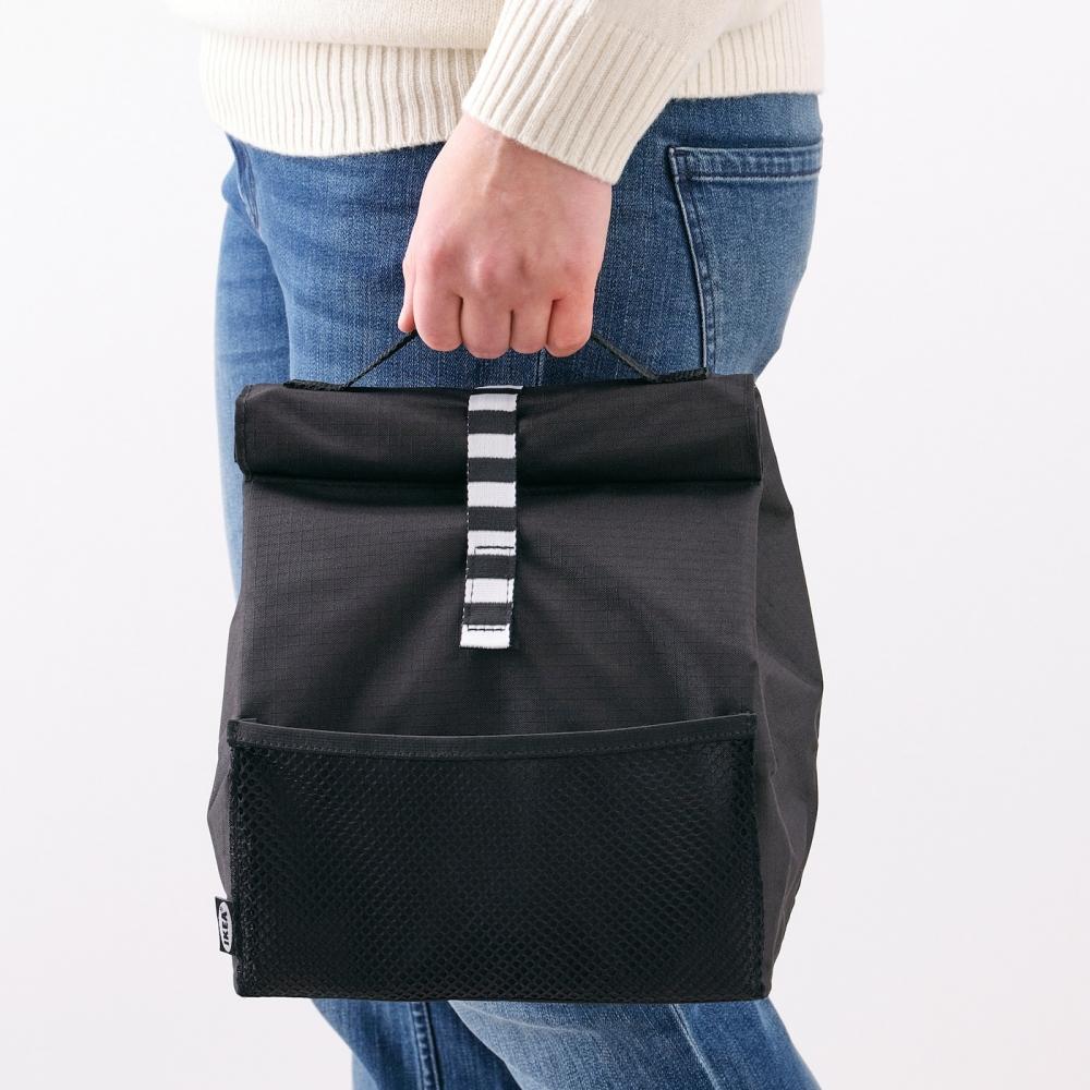 IKEA FRAMTUNG Lunch Bag, 22x17x35 cm, Black - Modular Living