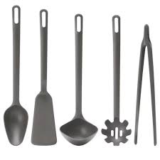 IKEA FULLÄNDAD Kitchen Utensil Set, 5 Pieces, Grey - Modular Living