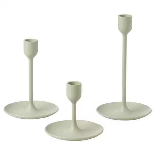 IKEA FULLTALIG Candlestick, Set of 3, Green - Modular Living