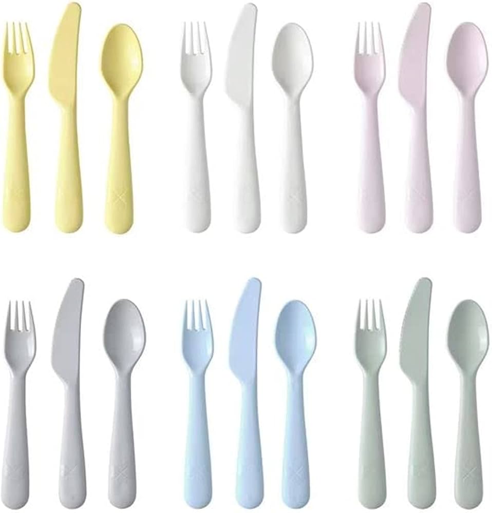 Ikea KALAS Cutlery Set, 18 Pieces, Mixed Colours - Modular Living