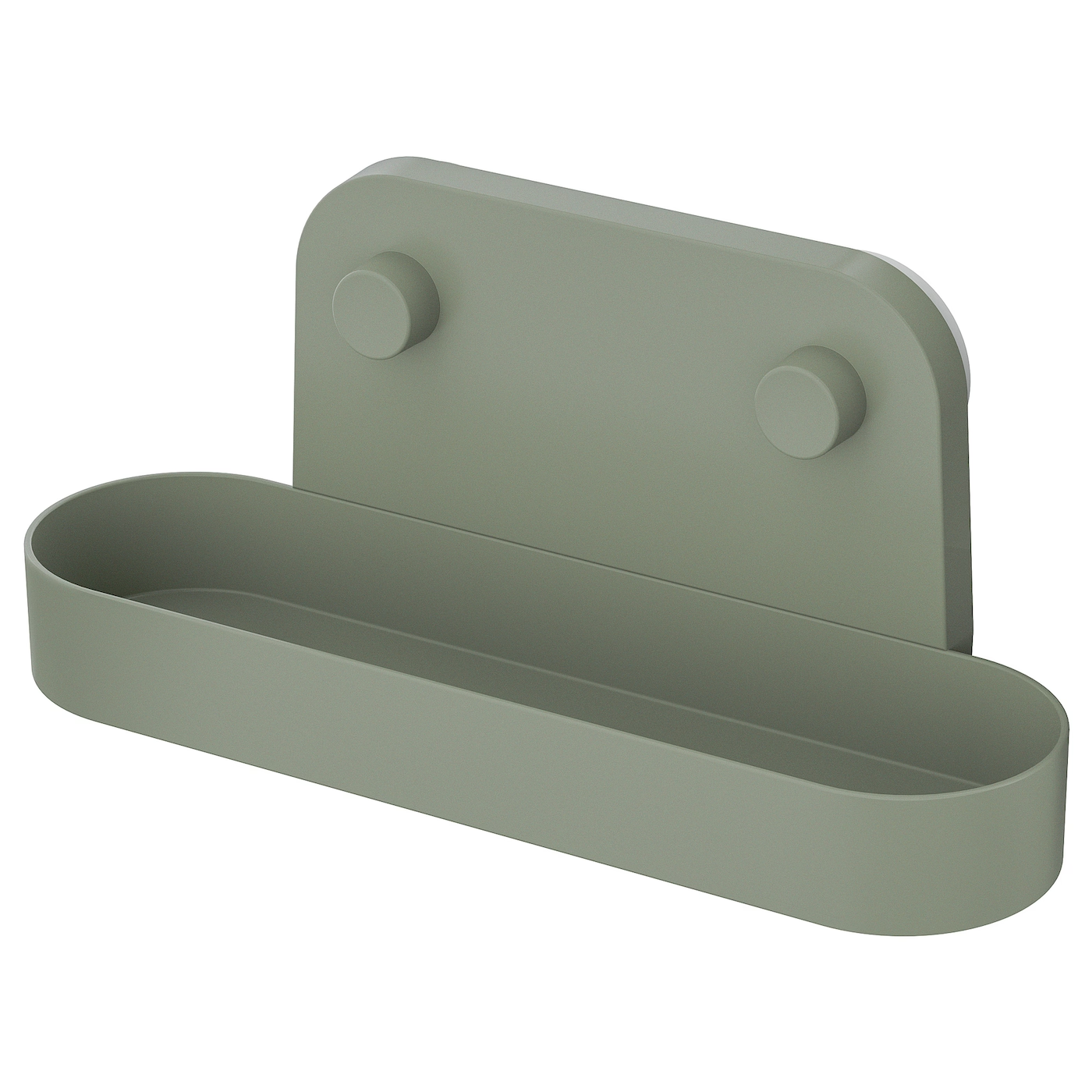 Ikea ÖBONÄS Wall Shelf with Suction Cup, 28 cm Grey-Green - Modular Living