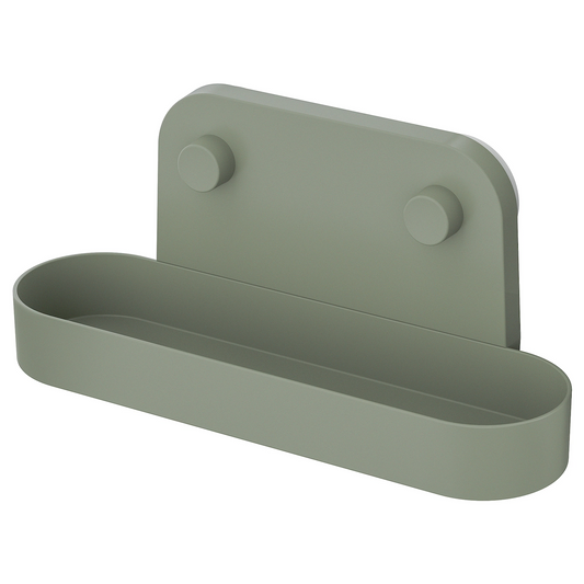 Ikea ÖBONÄS Wall Shelf with Suction Cup, 28 cm Grey-Green - Modular Living