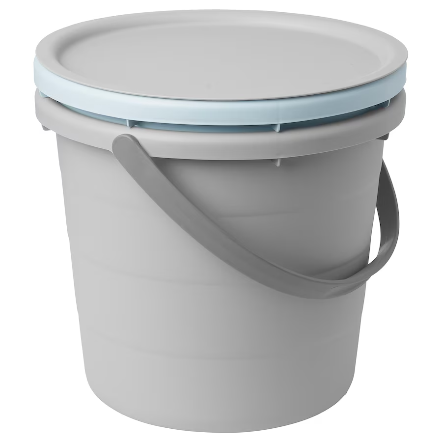 PEPPRIG Bucket Set with lid - grey/blue (3)