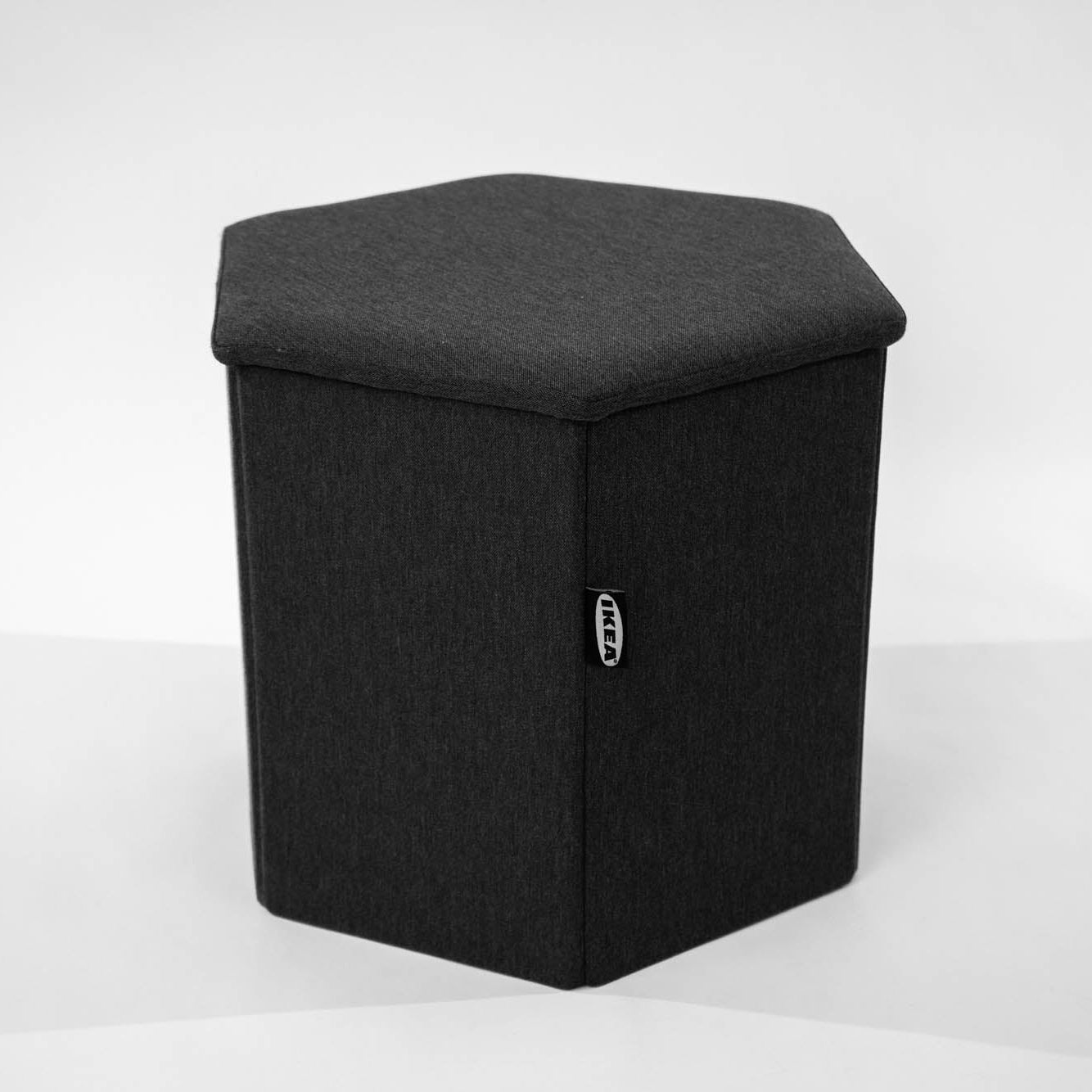 KJUGE Pouffe with storage, Knisa