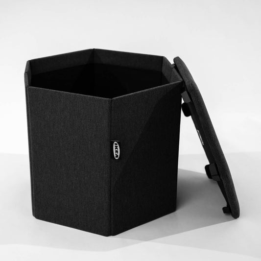 KJUGE Pouffe with storage, Knisa