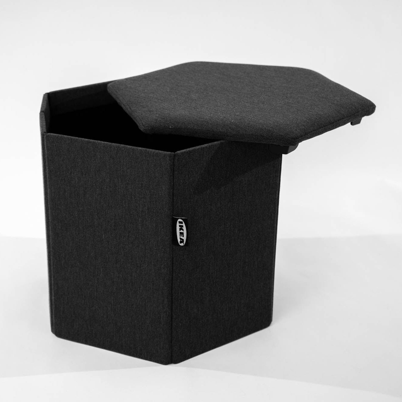 KJUGE Pouffe with storage, Knisa