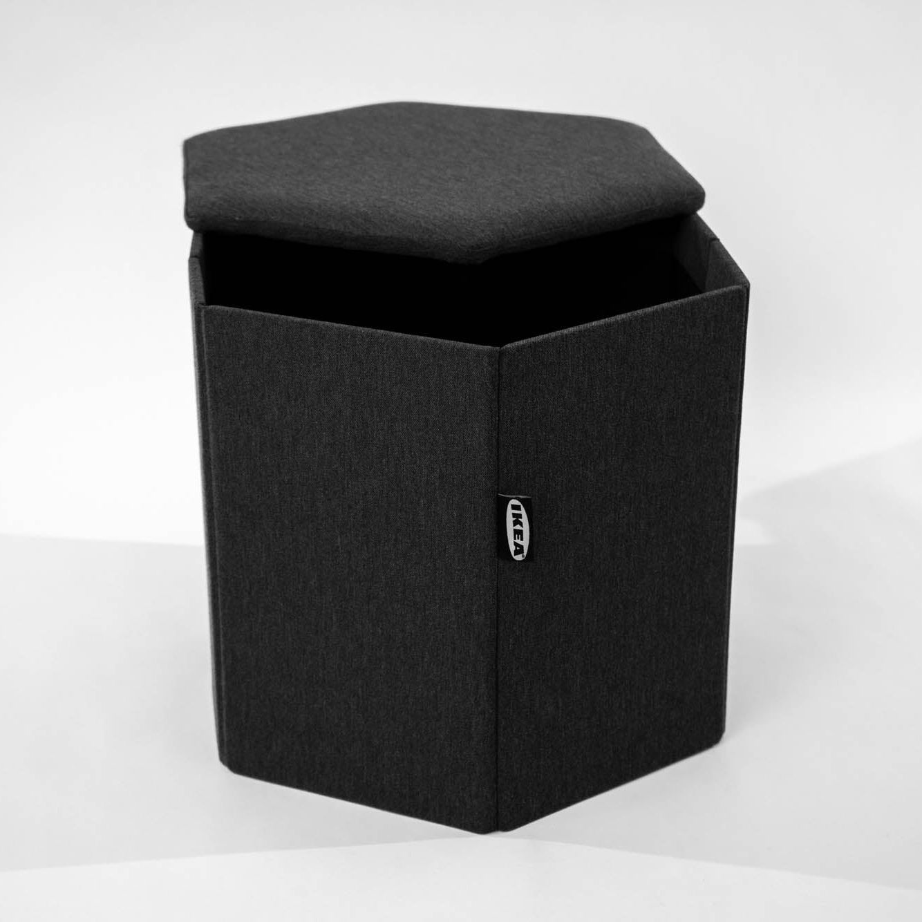 KJUGE Pouffe with storage, Knisa
