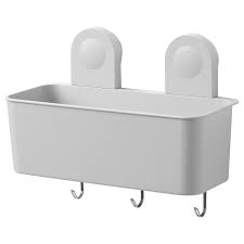 Ikea RÅNEN Shower/soap basket with hook, 26x21 cm - Modular Living