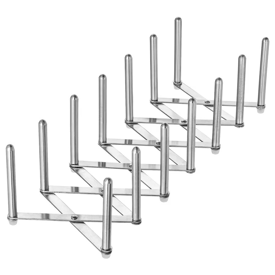 VARIERA pot lid organiser stainless steel